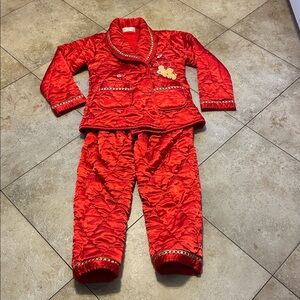 CHINESE NEW YEAR red  Quilted Set with embroidered Patches